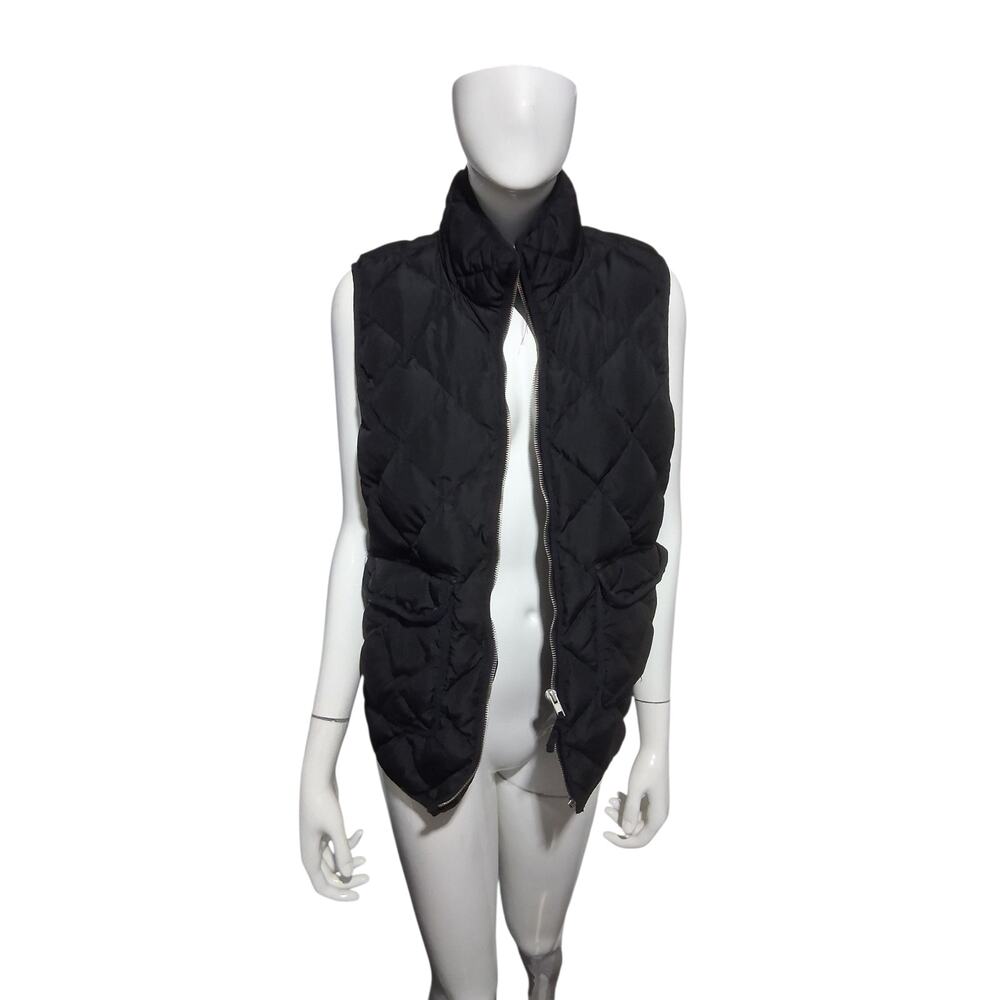 Woolrich Women's Large Quilted Black Down Gorpcore Outwear Western Puffer Vest
